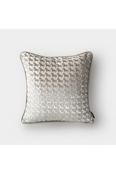 Lidoma Home "Troya" At Figürlü Kırlent Kılıfı - 45x45 - Krem