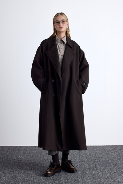 Manuka NİCOLA KRUVAZE TRENÇKOT ACI KAHVE