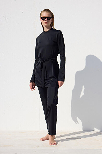 Manuka 3-TEILIGER TRESTEDER-BADEANZUG MIT SCHÜRZE SCHWARZ