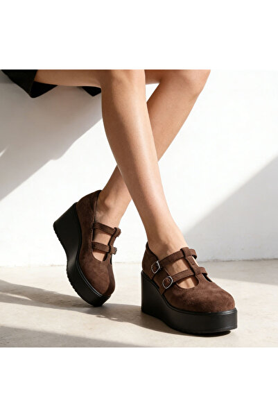 Tmall Pantofi casual de dama,Din piele ecologica intoarsa,Cu Platforma,P1282,...