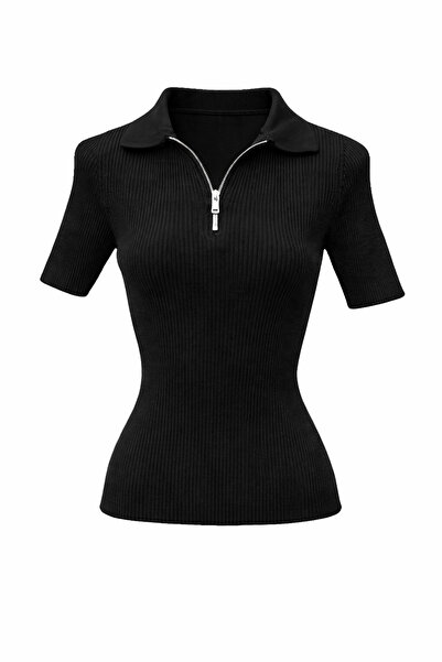 Siyah Polo Yaka Triko 3574