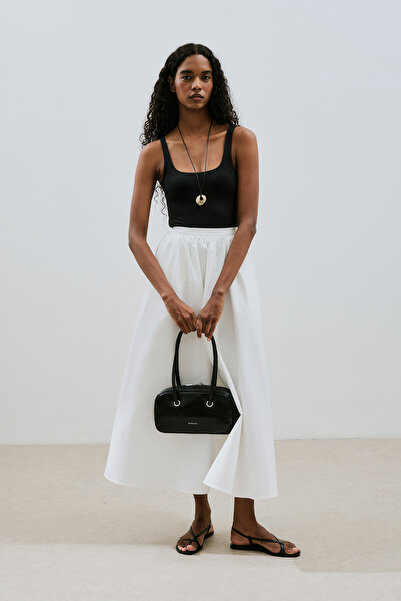 Manuka SPÓDNICA PREMIUM ECRU Z VOLANEM