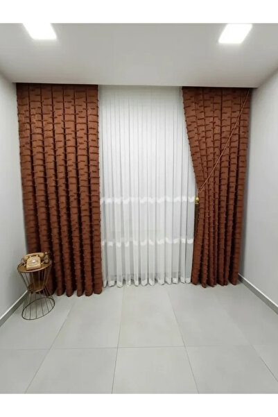 NİVEMESHOME DURU 3-0008 ΠΛΙΝΤΟΠΟΙΗΤΗ ΚΟΥΡΤΙΝΑ ΦΟΝΤΟΥ ΜΕ ΠΛΙΝΤΟΠΟΙΗΜΕΝΑ ΠΛΑΚΑΚ...