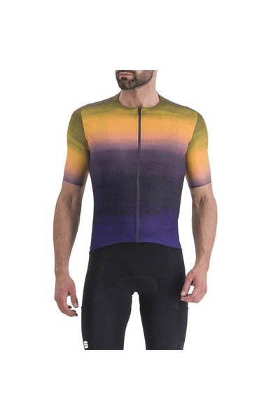 Sportful Flow Supergiara Tricou de ciclism pentru bărbați - Mov/Galben - S