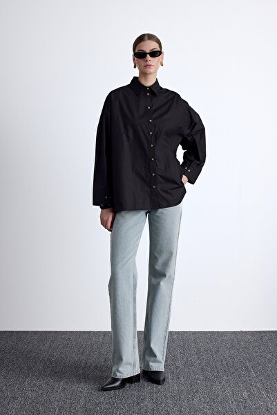 Manuka Μαύρο πουκάμισο Premium Wide Cut