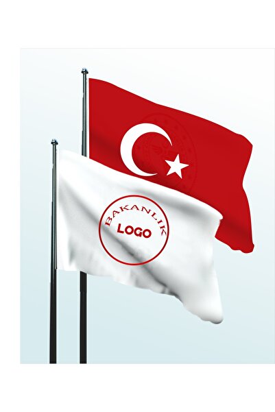 bayrakal Asm Bayrağı, Bakanlığı Logolu Bayrak Ve Türk Bayrağı 50X75cm.
