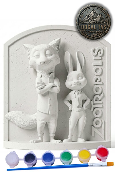 Craft3D Atölye Zootropolis Tavşan Polis Judy ve Kurnaz Tilki Nick 15 cm Taş F...