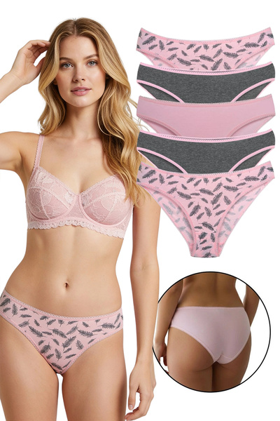 Sensu Βαμβακερό γυναικείο εσώρουχο σετ 5 τμχ - Ποικιλία χρωμάτων KTS1091