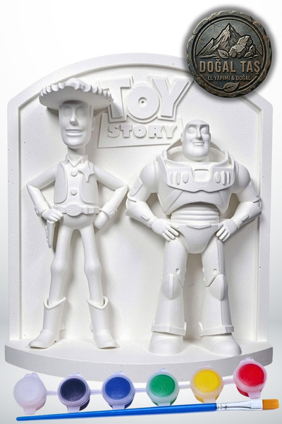 Craft3D Atölye Toy Story Oyuncak Hikayesi Buzz ve Woody 15 cm Taş Eğitici Oyu...
