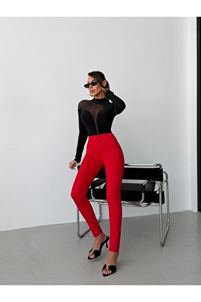 HerTon Γυναικείο ψηλόμεσο στενό τζιν παντελόνι – Ελαστικό που εφαρμόζει στο σώμα