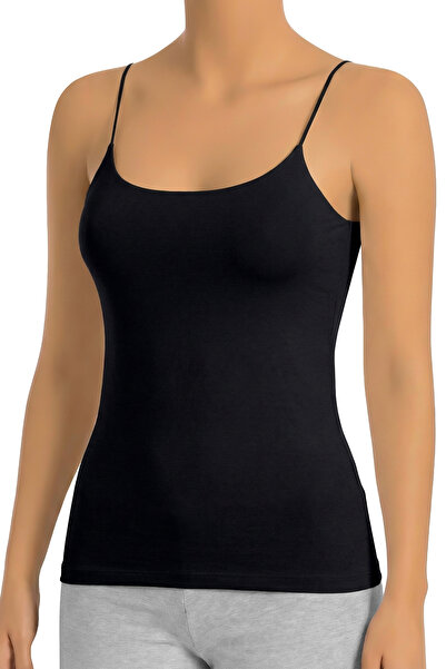 Öts Women's Tank Top with String Straps and Round Neck (96% Cotton - 4% Elast...