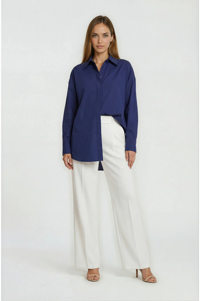 Spazio Antonina Oversize Gömlek LACİVERT