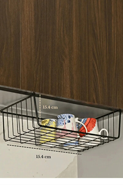 Edora Home Siyah Raf Altı Kanguru Sepet Çok Amaçlı Düzenleyici Organizer Bard...