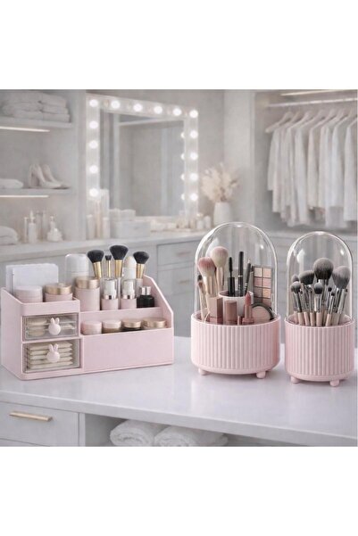 Blackstar Çekmeceli Makyaj Organizer, 360° Dönebilen ve Fırça Düzenleyici 3’l...