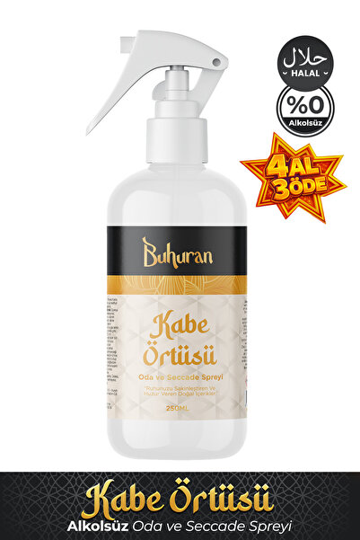 Buhuran Kabe Örtüsü Oda ve Seccade Spreyi Alkol İçermeyen Helal Sertifikalı S...