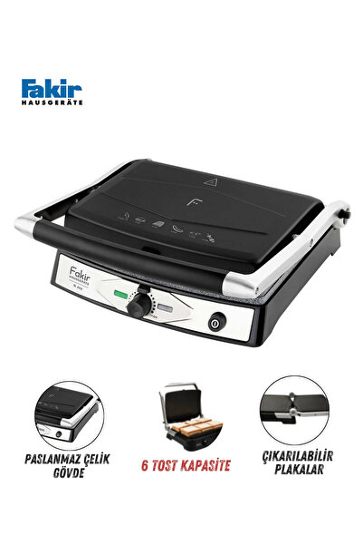 Fakir 2000 Watt Güç 6 Dilim Tost Kapasiteli Çıkarılabilir Plakalı 180 Derece ...