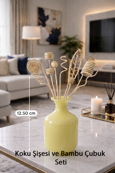 Emsay Store Eşsiz Modern Dekoratif Vazo Koku Şişesi & Bohem Bambu Rattan Koku...