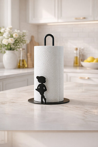 VENON Black Girl Model Metal Towel Napkin Holder - Paper Towel Holder - Table...