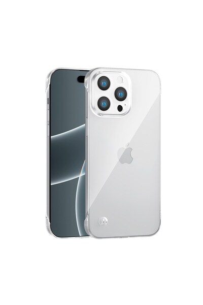 Vissona iPhone 13 Pro Uyumlu Kamera Korumalı Yanları Açık Sararmaz Sert Mika ...