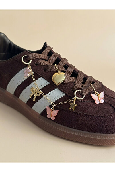 Gistoria Pembe Kelebek ve Yıldız Figürlü Zincirli Ayakkabı Süsü