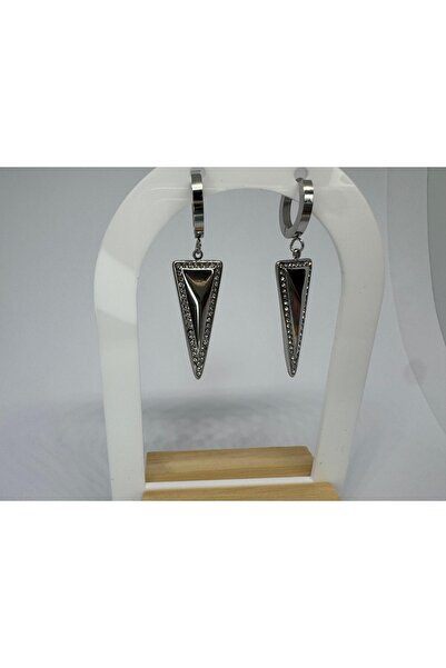 Haziran Accessory Royal Figure Model Steel Silver Women's Earrings