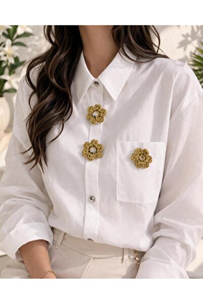 PİNKBAG Handmade Gold Shirt Ornament 3 Pcs