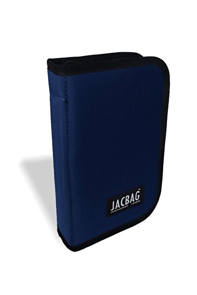 Jacbag COVER -SERT KAPAKLI LASTİKLİ KALEMKUTU (Lacivert)