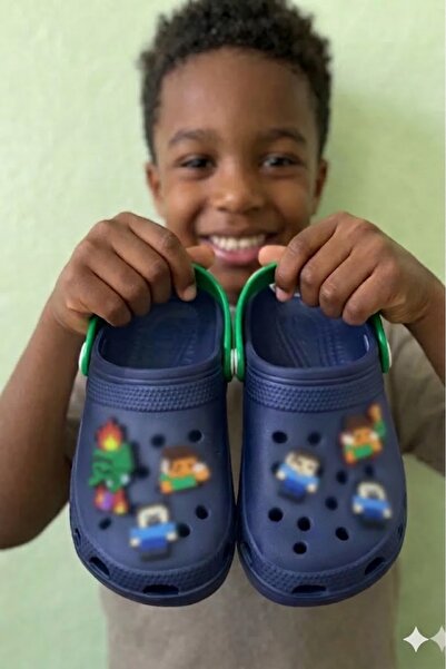 Behtah Kundura Ανδρικό σετ 6 τεμαχίων Jibbitz διακοσμημένο για παιδιά με κλει...