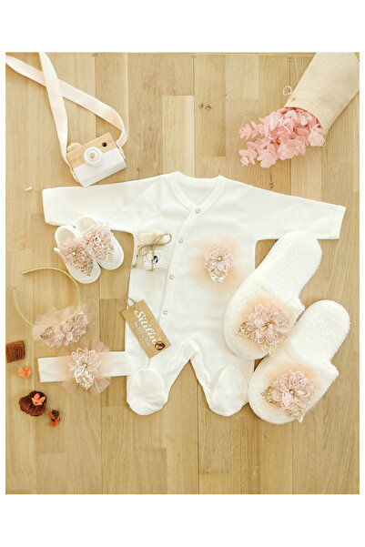 Sitilin Lohusa Anne ve Bebek Terlik Taç Seti Takım 4903 STL4533