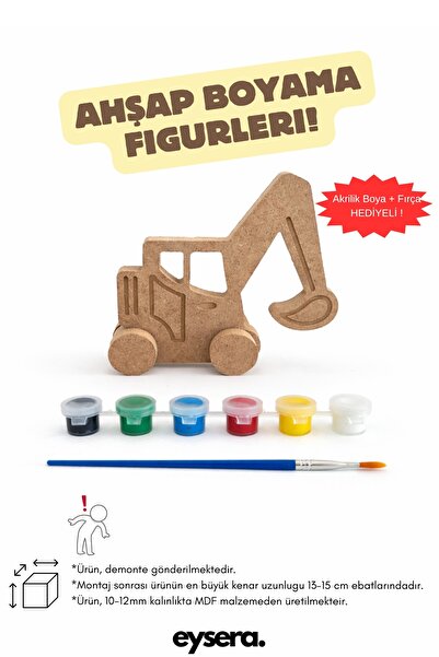 eysera Ahşap Boyama Seti – Çocuk Aktivite & Hobi Oyuncak, Montessori Eğitici Set