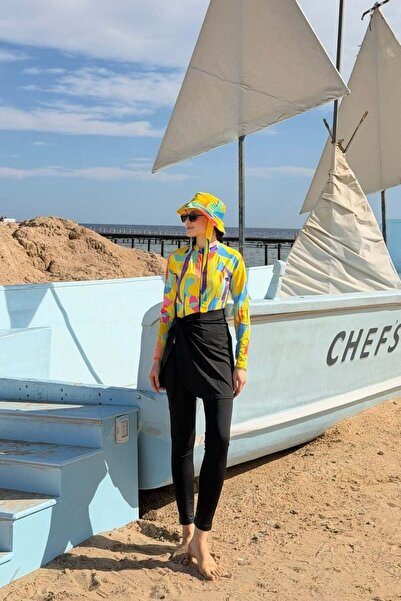 Şulemoda Giyim Μαγιό 3 τεμαχίων Τσετέτσιρ μαγιό κίτρινο