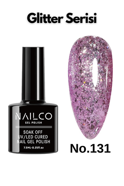 Naıl Co Uv Led Kalıcı Oje 7.5 ml Glitter Seri Nailco 131