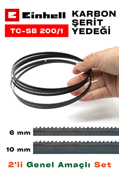 ALAVAN Einhel TC-SB 200/1 yedek 6 ve 10 mm - 10 Diş Karbon Şerit Testere Bıça...