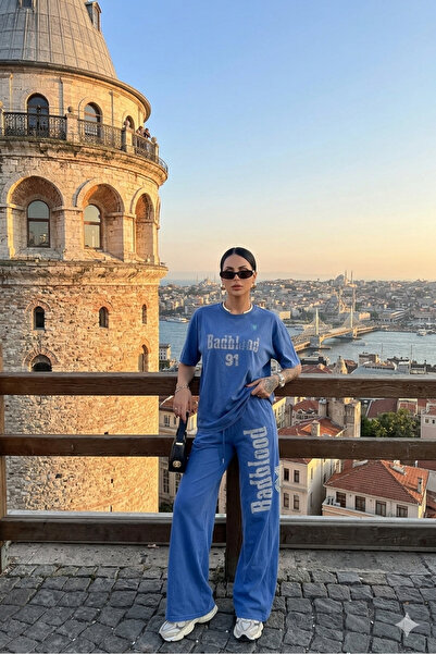 DAME Γυναικείο Σετ Φόρμας oversized με Λεπτομέρεια Εκτύπωσης στο Πίσω και Μπρ...