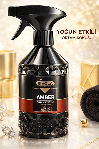 Rivola Amber Lüks Yoğun Etkili Ortam Kokusu Kalıcı Oda Ev Ofis Spreyi 500 ML