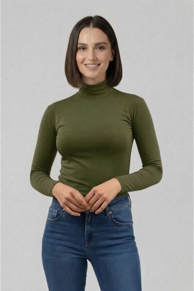 Betimoda Γυναικείο μακρυμάνικο μισό ζιβάγκο Body Army Green 1 Τεμάχιο