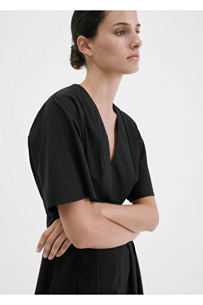 MANGO Woman Lyocell evaze elbise