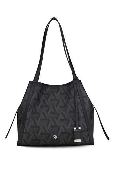 U.S. Polo Assn. حقيبة كتف نسائية سوداء US26112