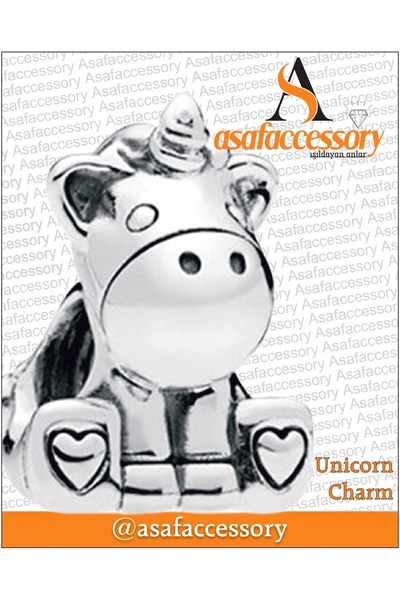 asaf Unicorn charm | gümüş kaplama