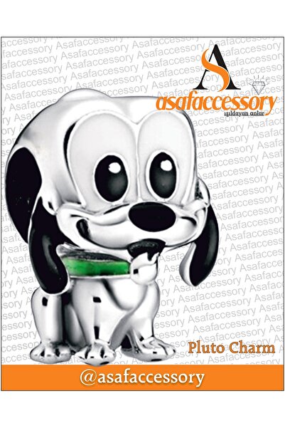 Genel Markalar Pluto Köpek Charm Gümüş Kaplama