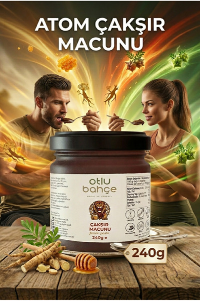 Otlu Bahçe Atom Çakşır Macunu, Çakşır Kökü Macunu 240g - Keçiboynuzu, Meyan K...