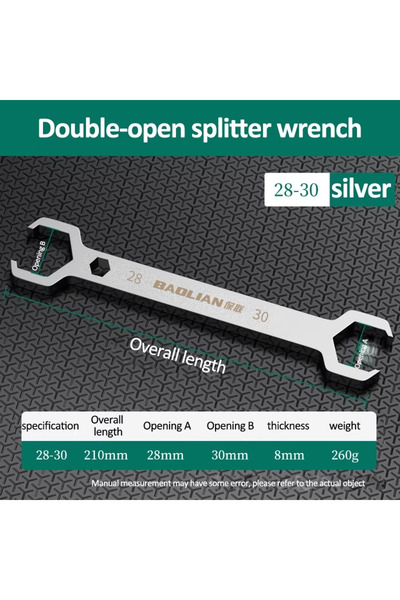 Choice silver 28-30 mm Underfloor Heating Water Distributor Wrench Practical ...