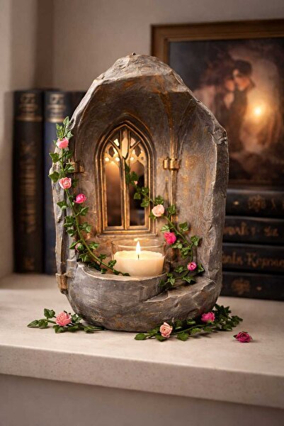 Yaratıcı sanatlar atölyesi El Yapımı Roma Mimarisi Mabet Mumluk Dekoratif Öze...