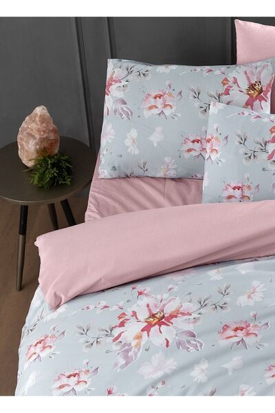 MyStory Home Lastikli Çarşaflı Çift Kişilik Nevresim Takımı Rose