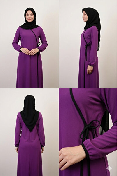 Defkay Yandan bağlamalı pratik kadın namaz elbisesi sabahlık