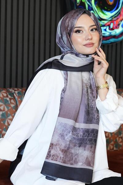 AFVENTE Mosaic Pattern Dusty Rose Soft Cotton Shawl