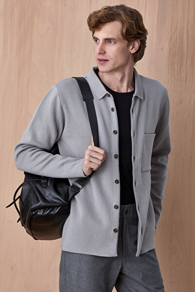 SMILE Ekman Stone Color 100% Cotton Knitted Shirt