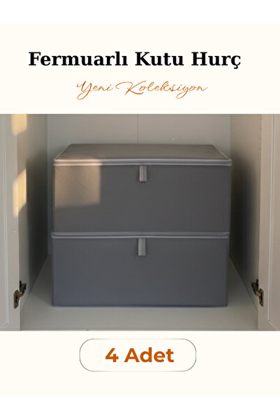 Venita Home 4 Adet Fermuarlı Kutu Formunda Çok Amaçlı Hurç, Dolap İçi Düzenle...