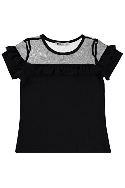 Civil Girls Тениска за момиче 4-9 години, черна