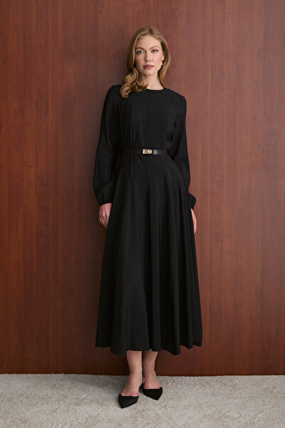 Melike Tatar Kemerli Modal Elbise 32-2609